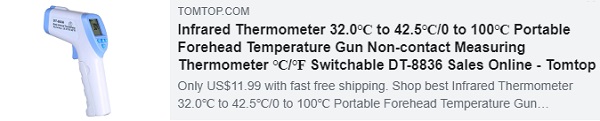 38% OFF für Infrarot-Thermometer 32,0℃ bis 42,5℃/0 bis 100℃ Tragbare Stirntemperaturpistole